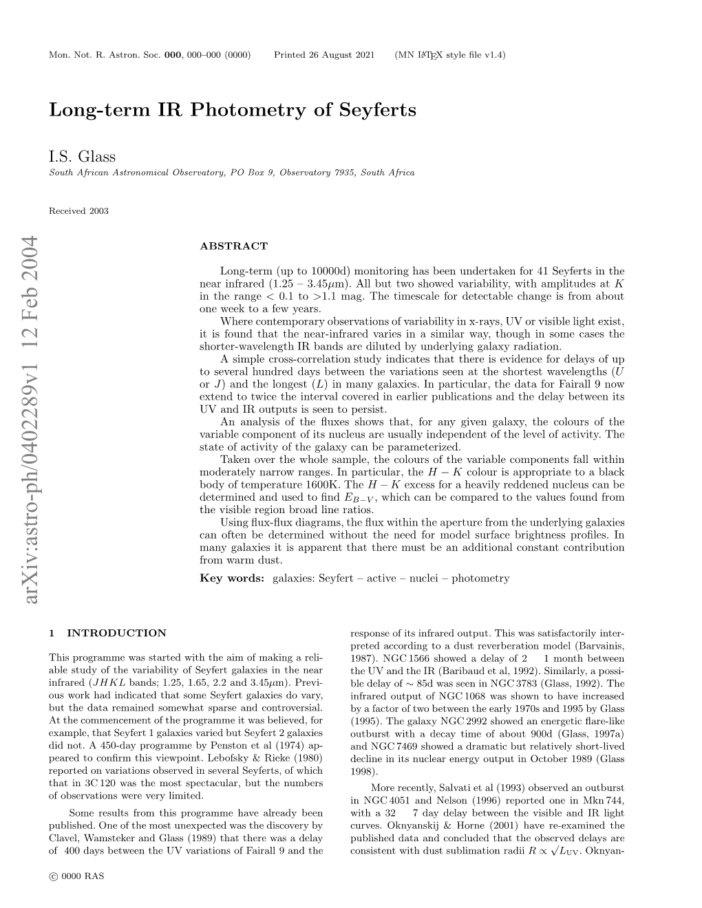 Long-Term IR Photometry of Seyferts 3