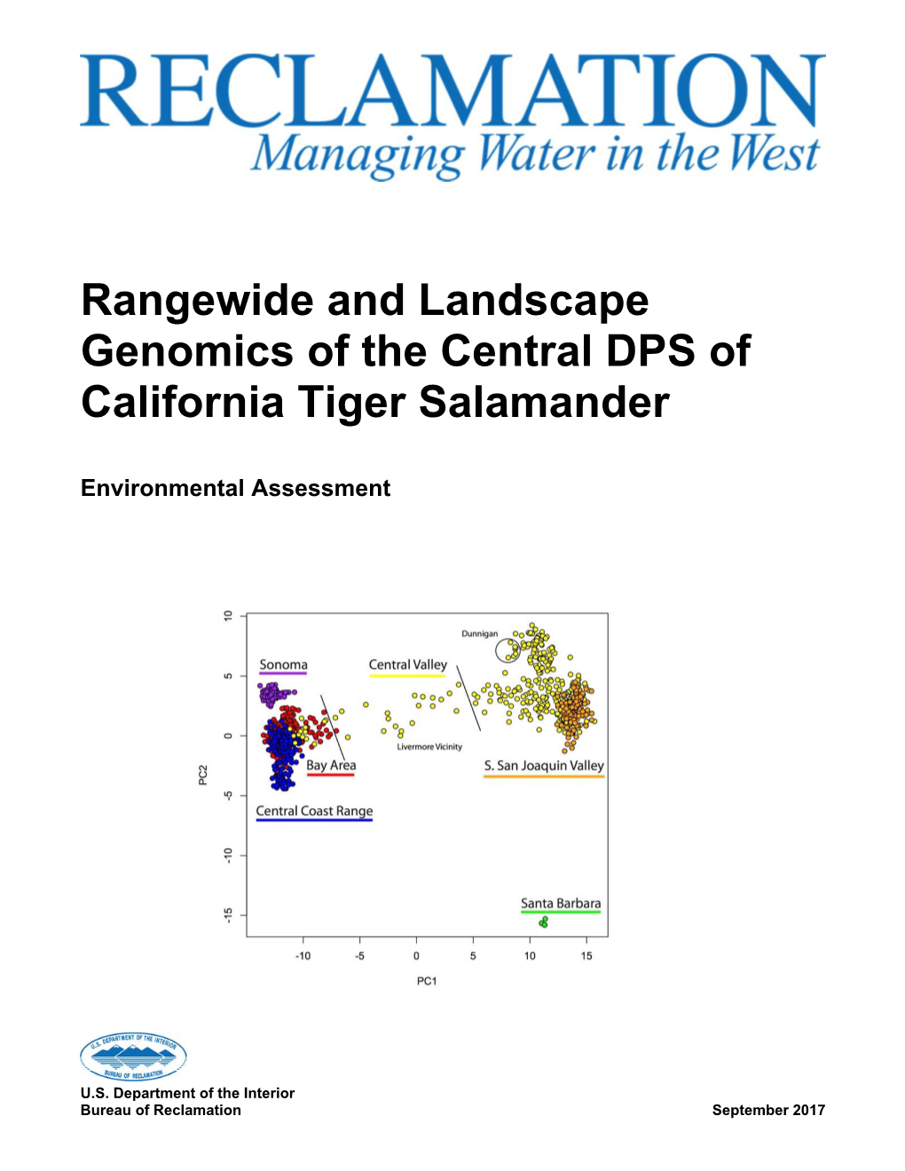 Rangewide and Landscape Genomics of the Central DPS of California Tiger Salamander