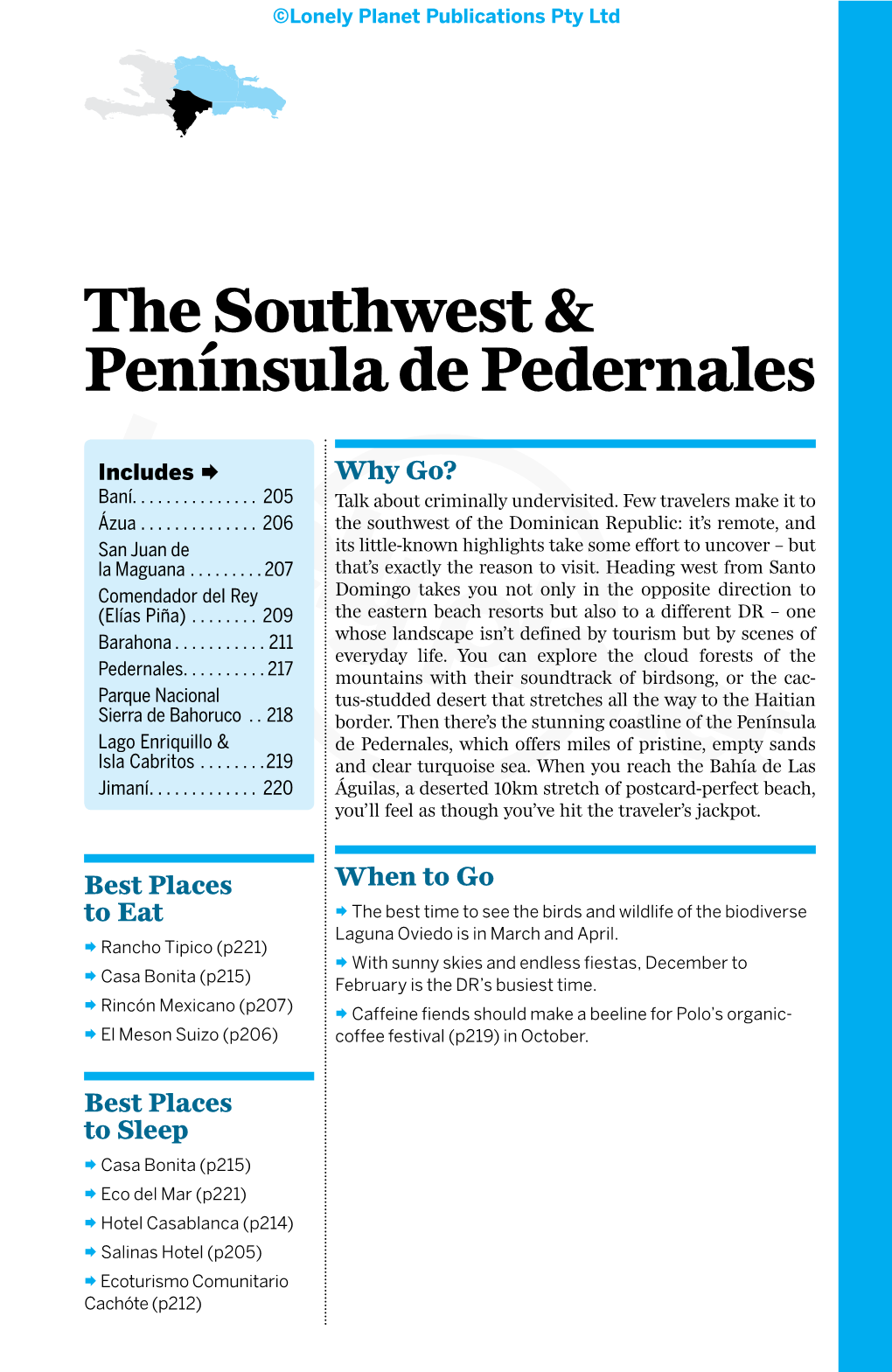 The Southwest & Península De Pedernales