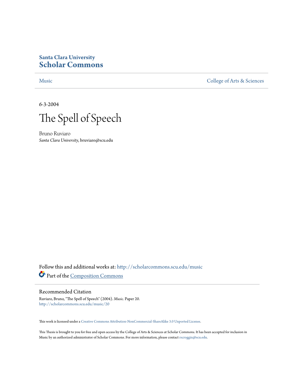 The Spell of Speech