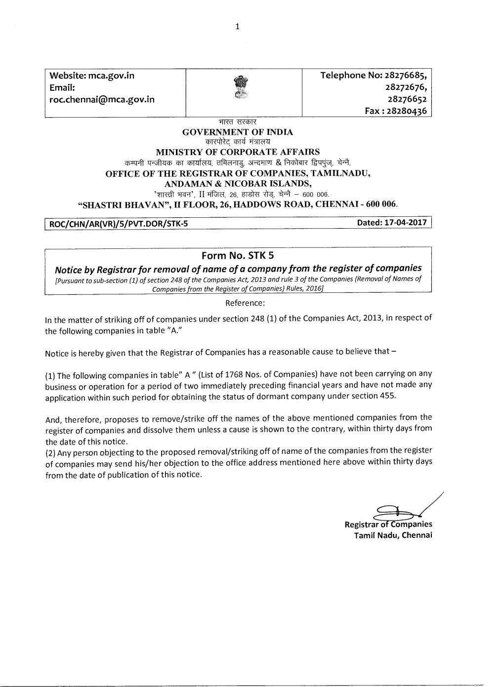 GOVERNMENT of INDIA Cpky* 5I 44-Aide' MINISTRY OF