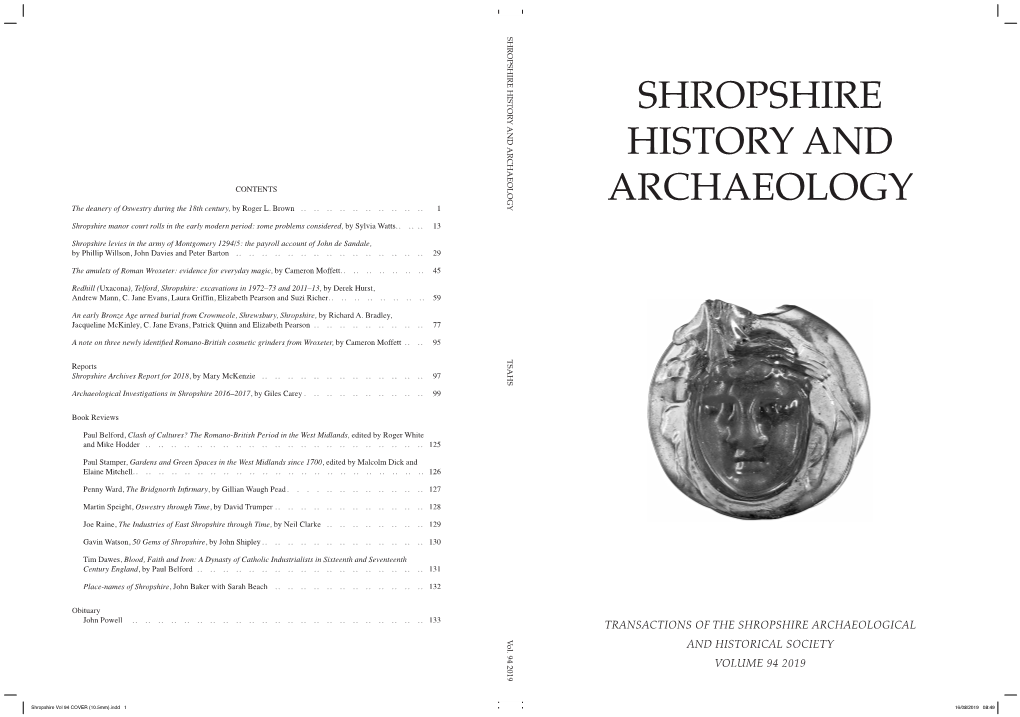 Shropshire History and Archaeology