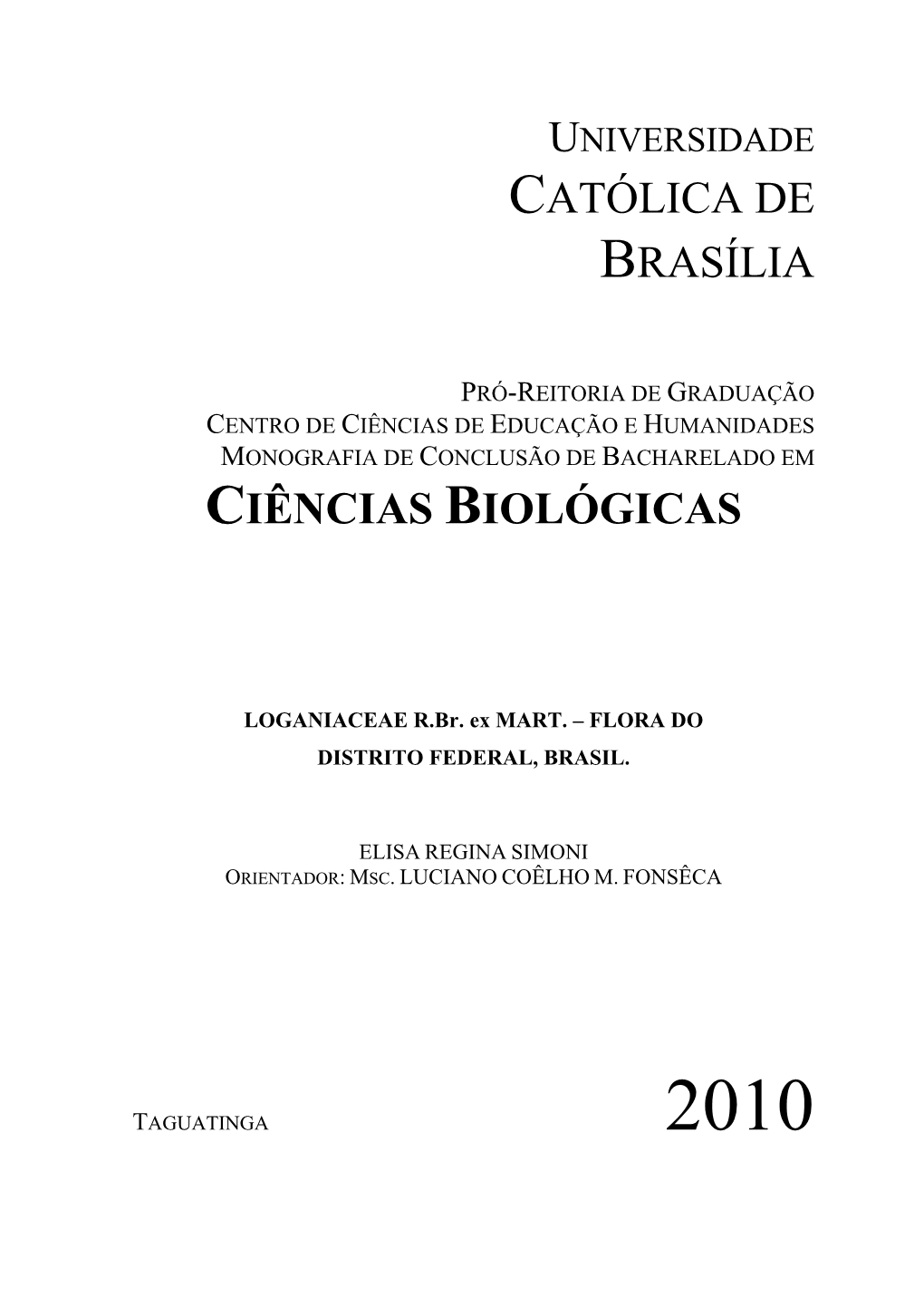 Católica De Brasília Ciências Biológicas