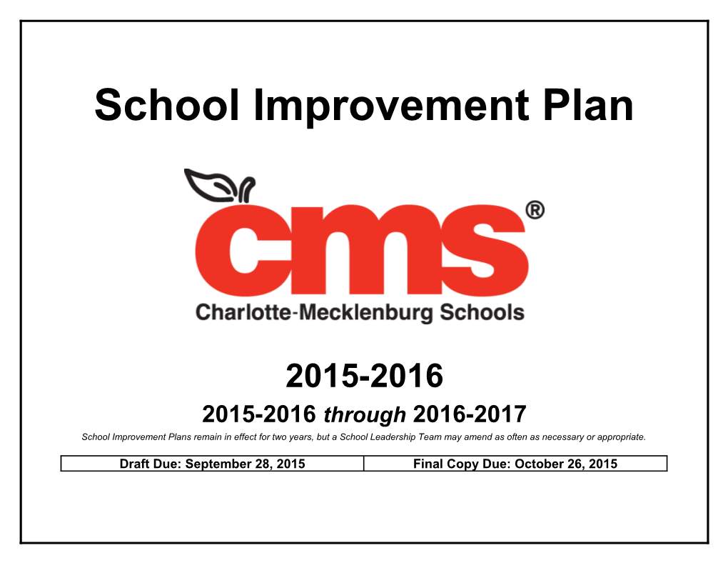 School Improvement Plan s1