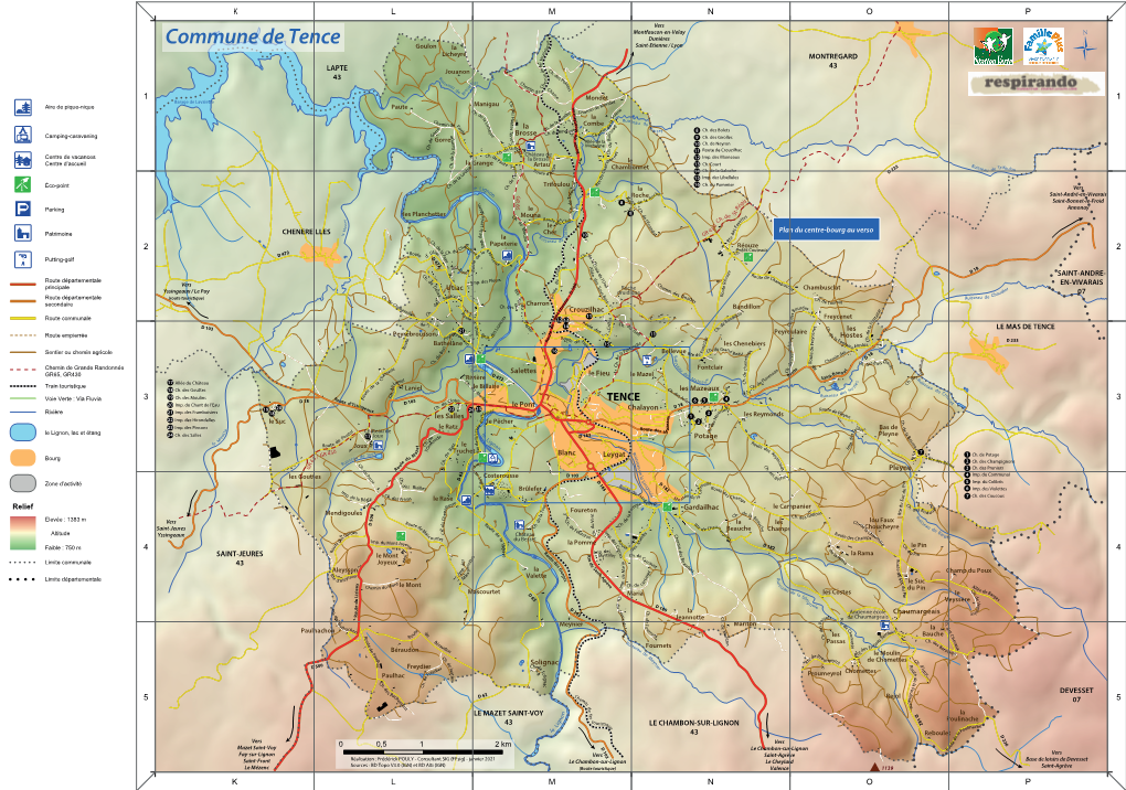 Plan De La Commune De Tence 2021