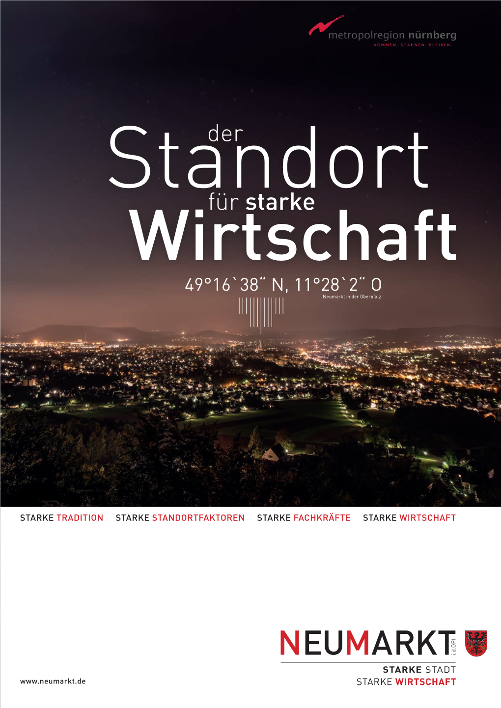 Der Für Starke Wirtschaft 49°16`38“ N, 11°28`2“ O Neumarkt in Der Oberpfalz