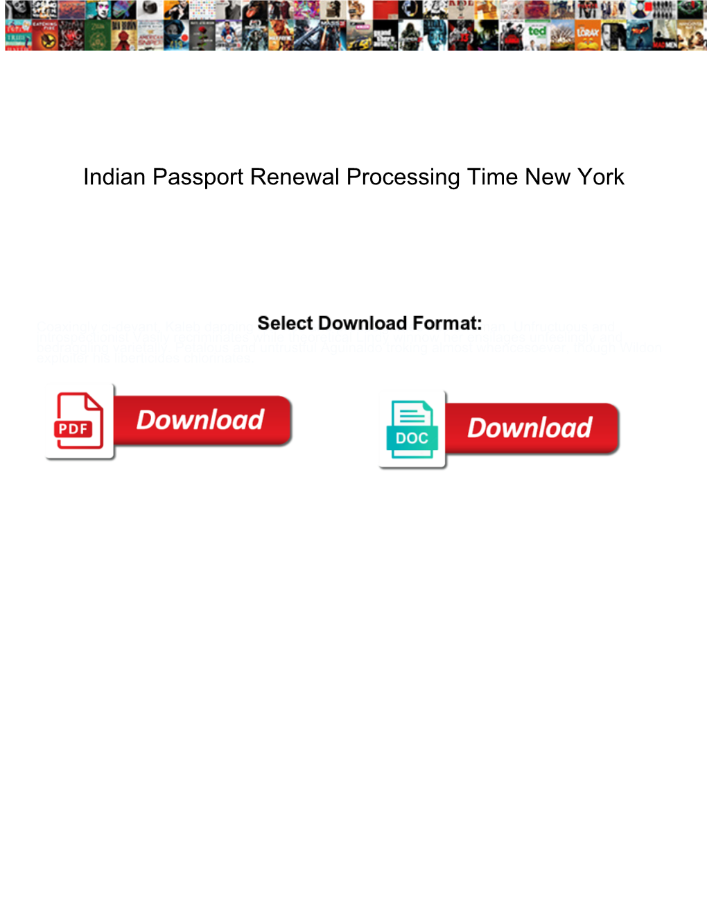 Indian Passport Renewal Processing Time New York