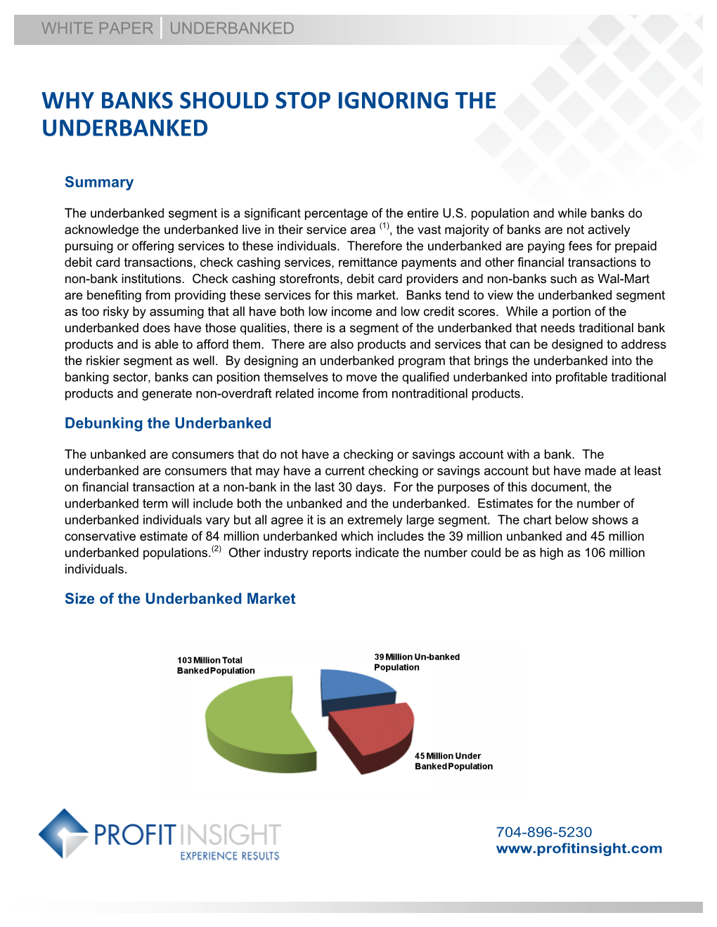 Why Banks Should Stop Ignoring the Underbanked