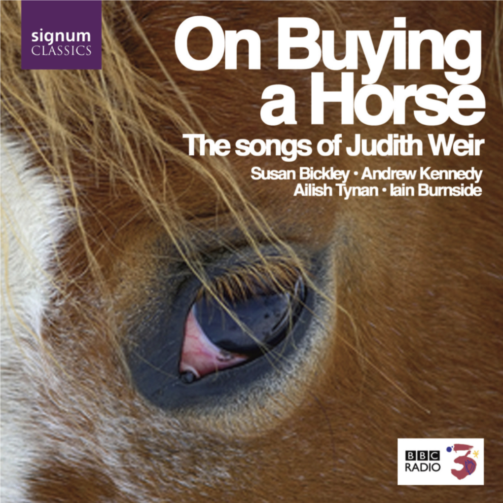 Weir: on Buying a Horse & Other Songs