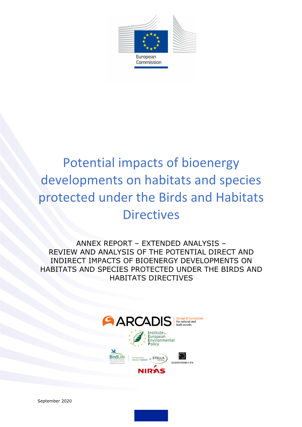 Potential Impacts of Bioenergy Developments on Habitats and Species Protected Under the Birds and Habitats Directives