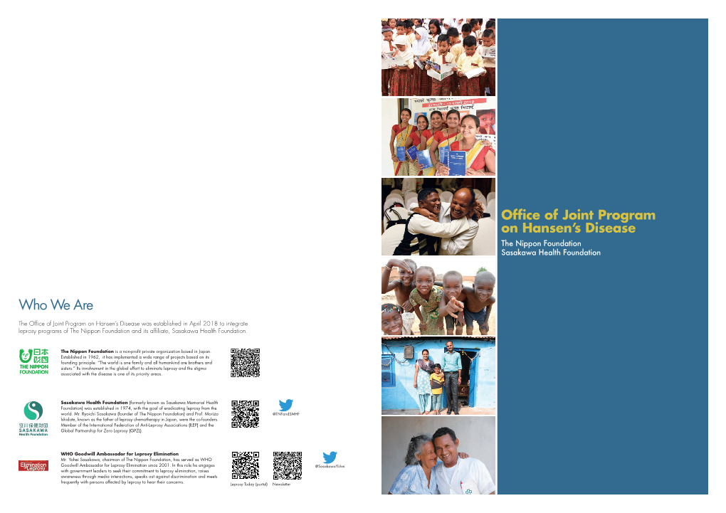 Brochure: the Office of Joint Program on Hansen's Disease