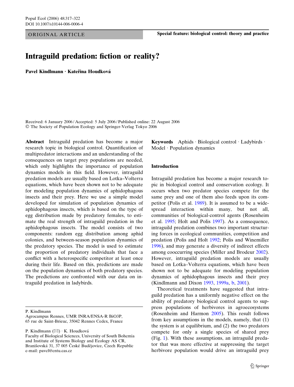 Intraguild Predation: Fiction Or Reality?