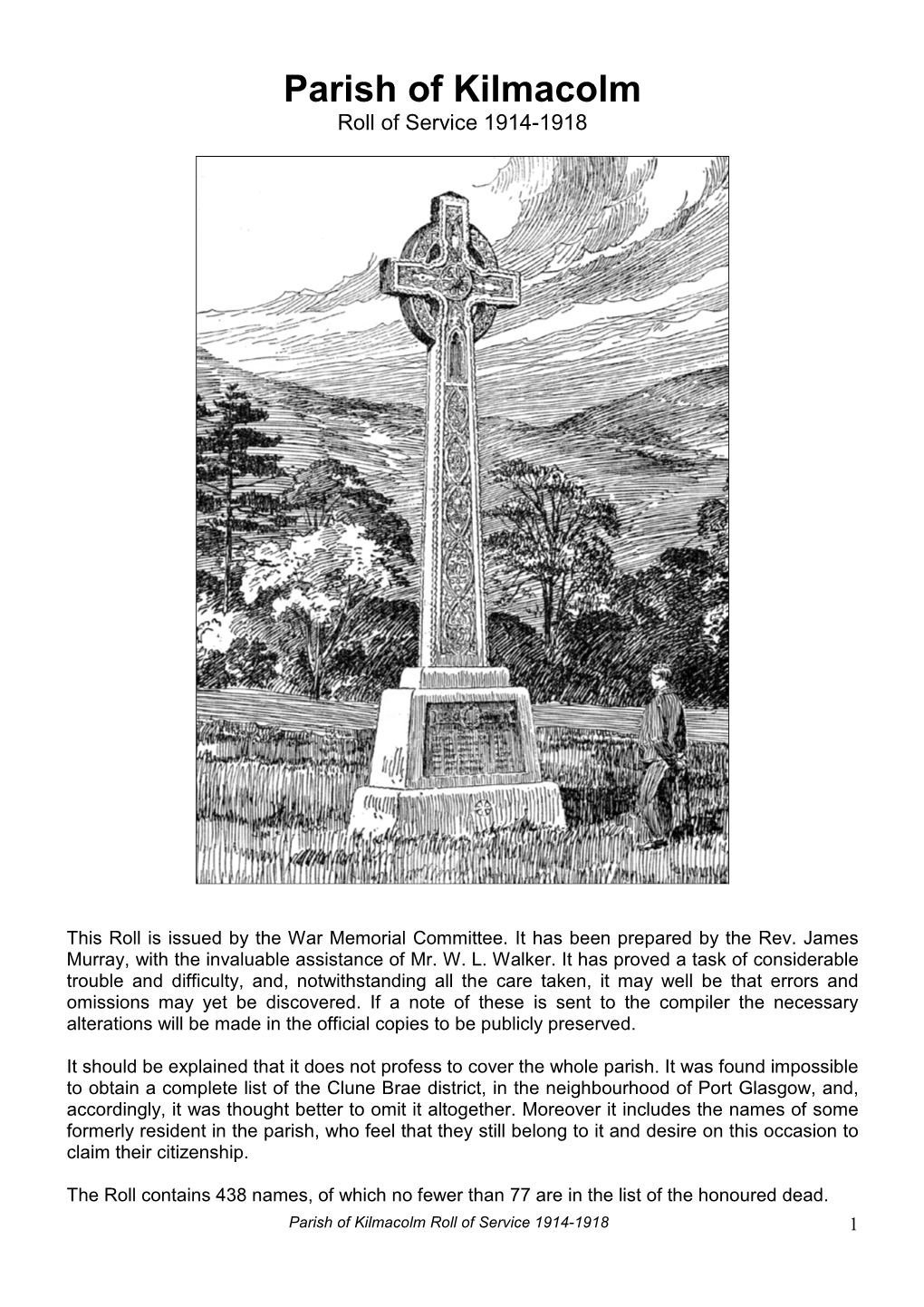 Parish of Kilmacolm Roll of Service 1914-1918