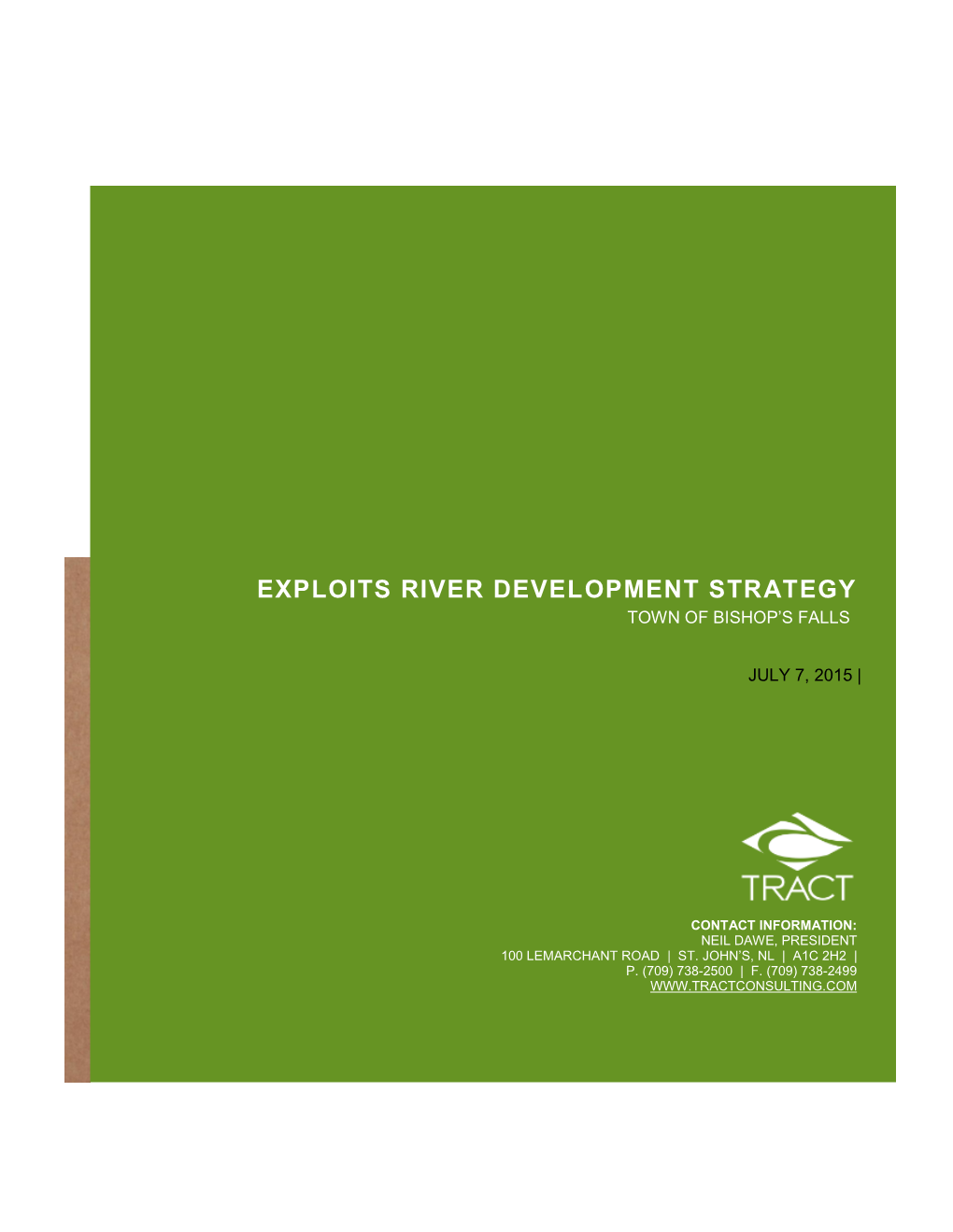 Exploits River Development Strategy Town of Bishop’S Falls