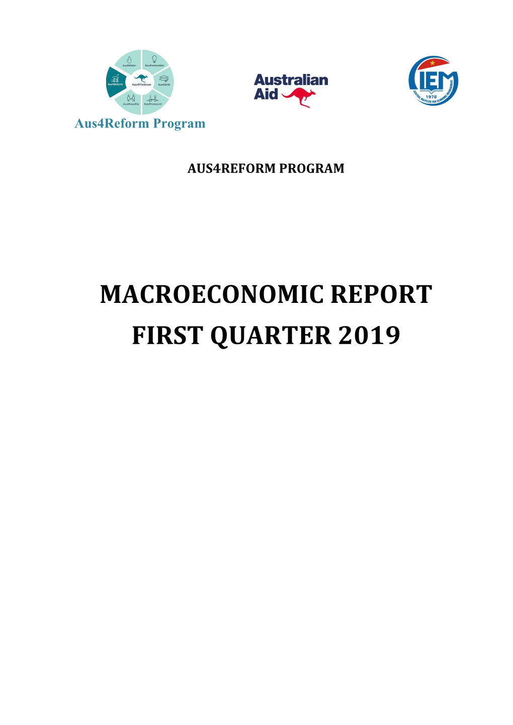Macroeconomic Report First Quarter 2019