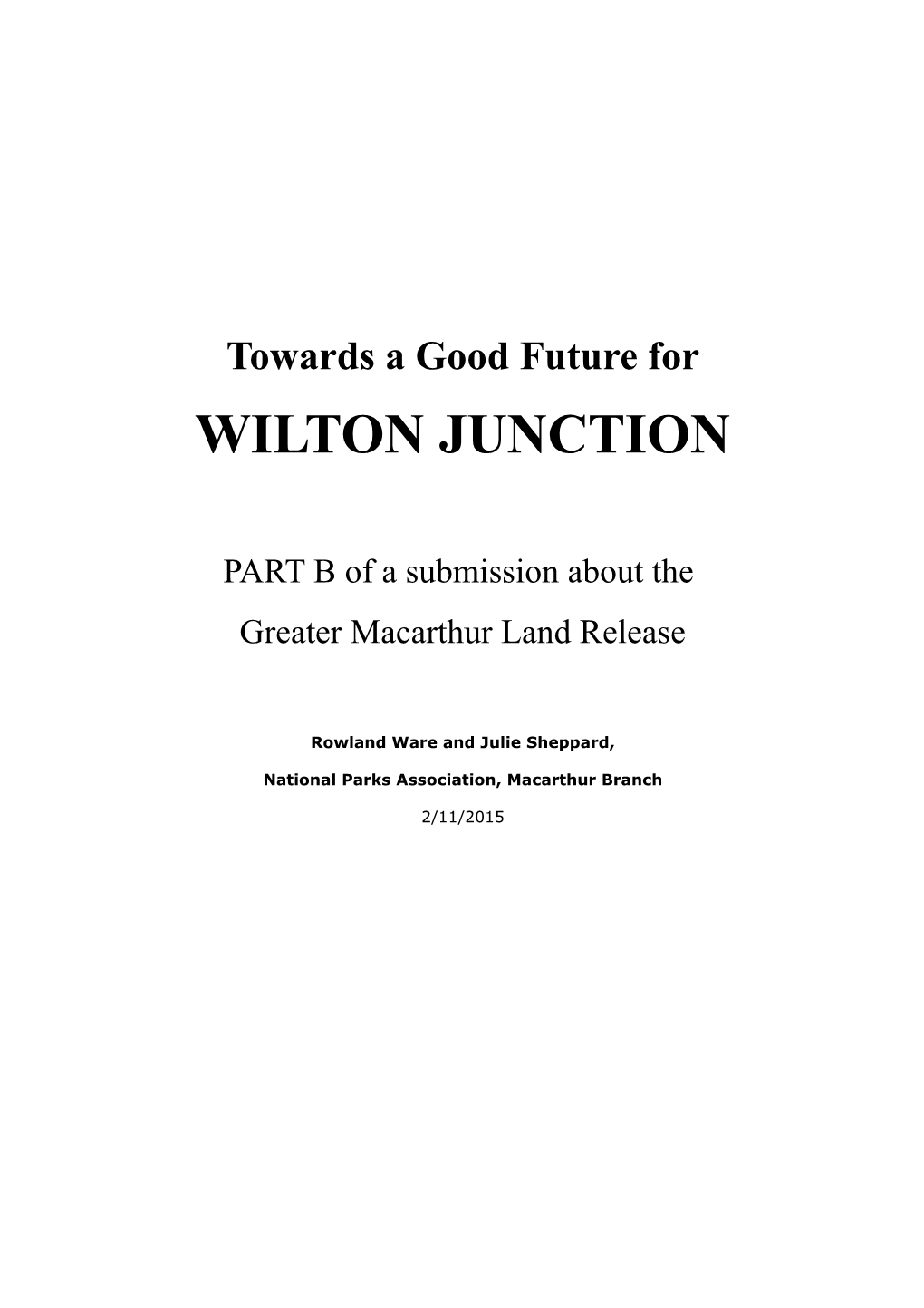 Wilton Junction