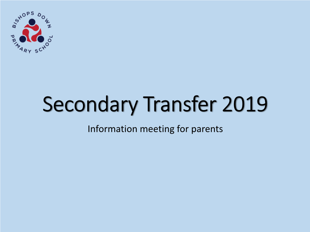 Secondary Transfer 2015