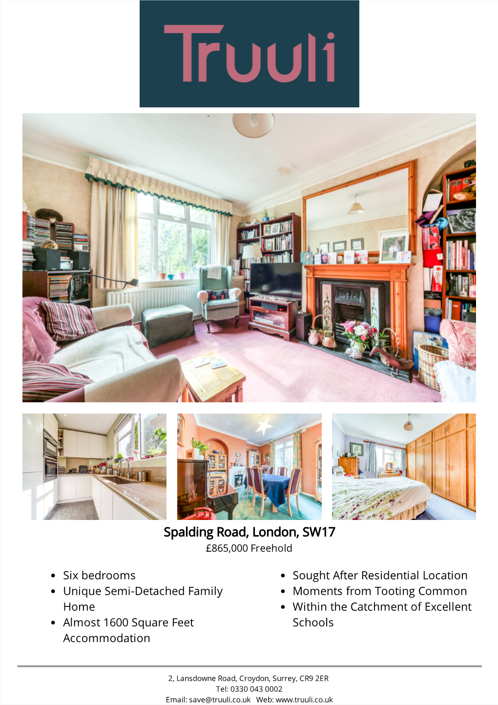 Spalding Road, London, SW17 £865,000 Freehold