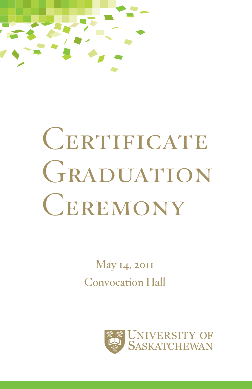 Certificate Graduation 2011