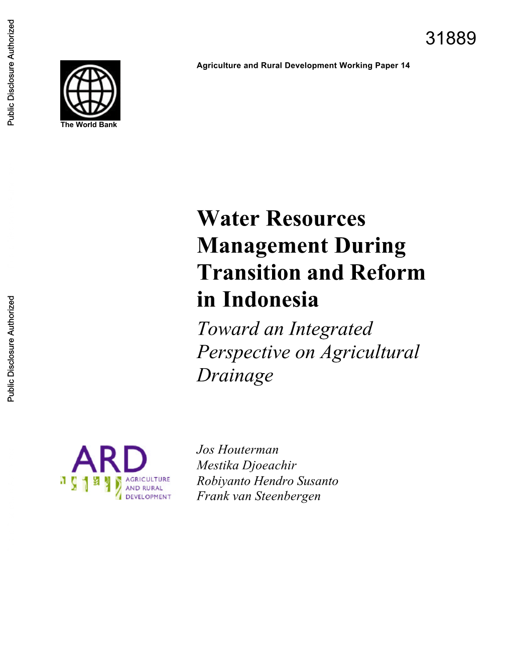 4. Drainage and Integrated Water Resources Management: Two Basins