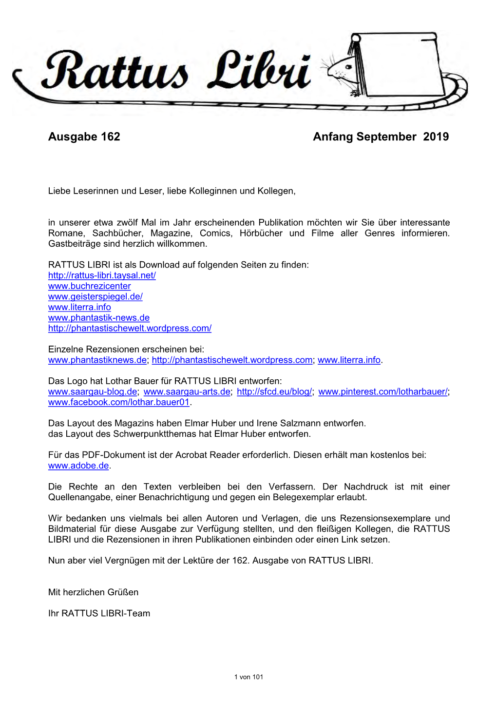 Ausgabe 162 Anfang September 2019