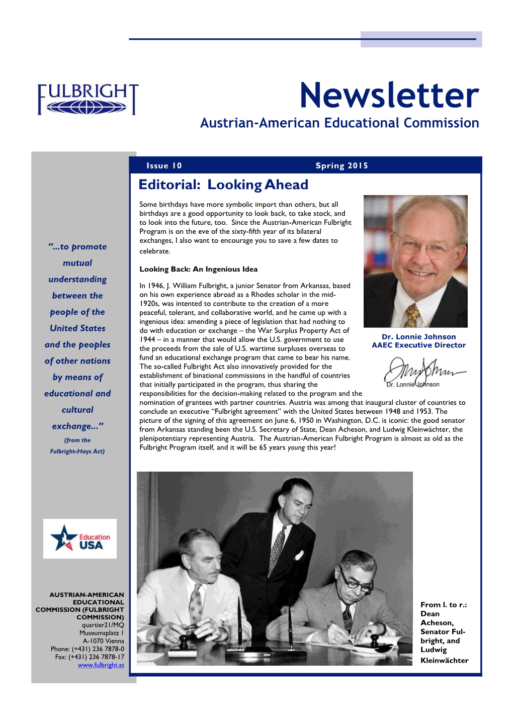 Newsletter Austrian-American Educational Commission