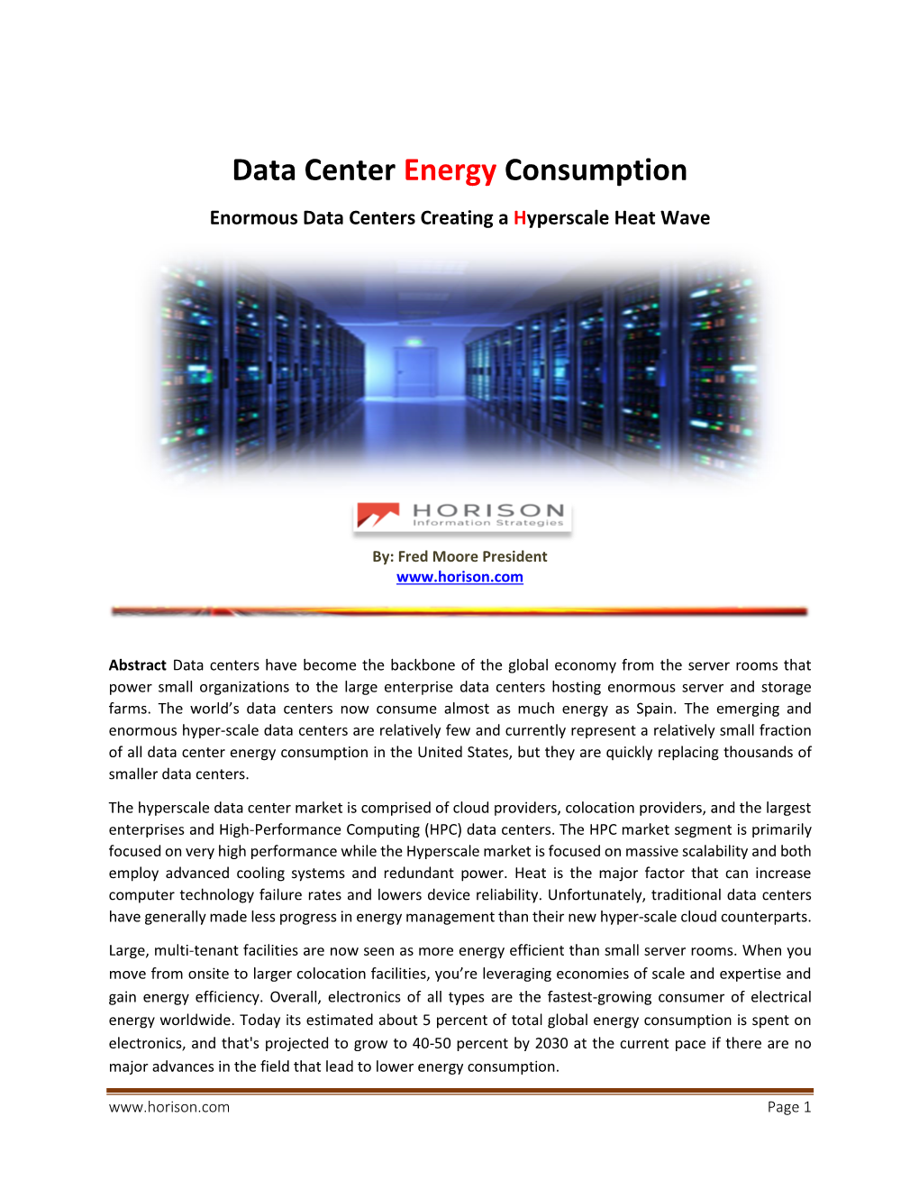 Data Center Energy Consumption Enormous Data Centers Creating a Hyperscale Heat Wave
