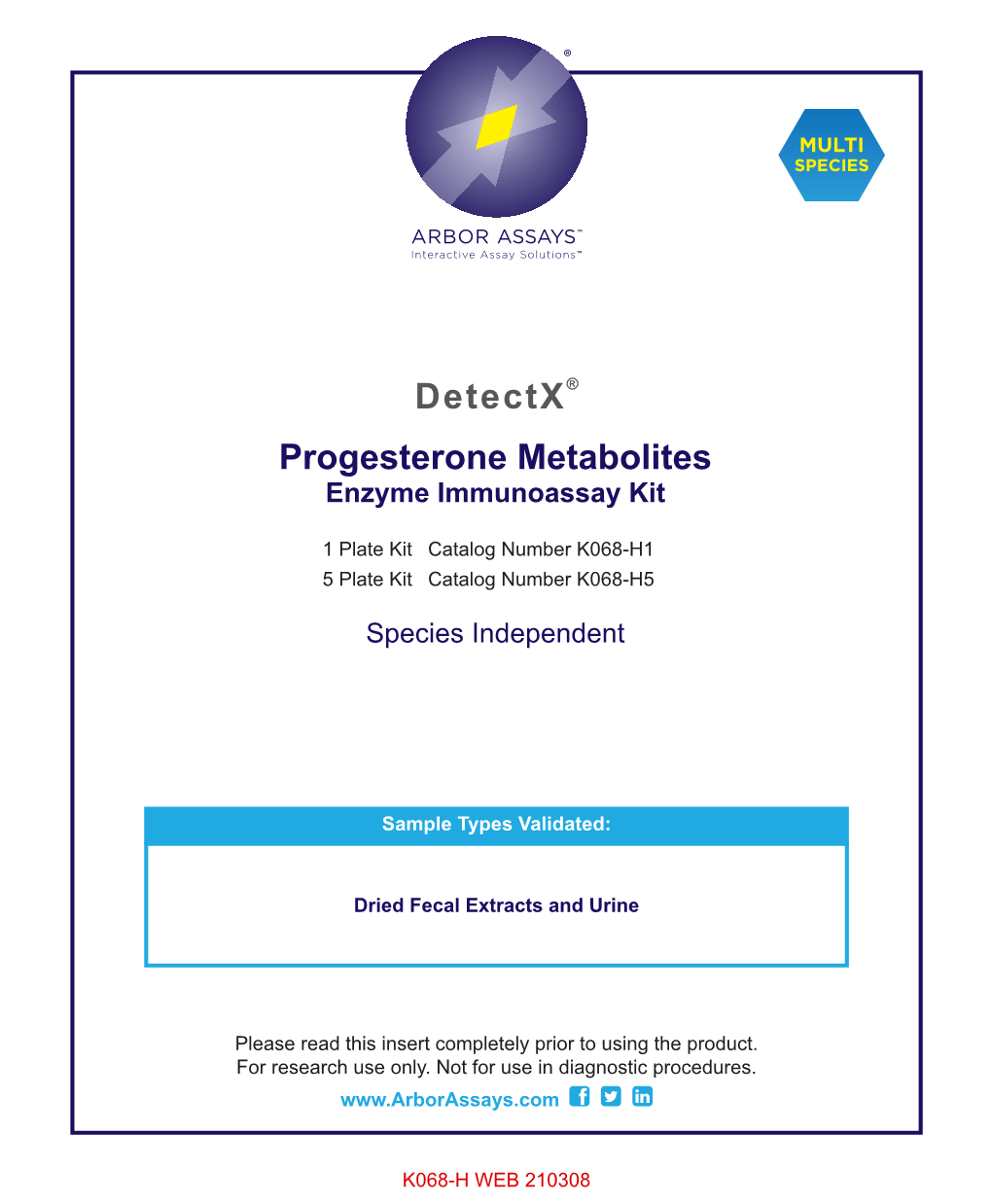 Detectx® Progesterone Metabolites Enzyme Immunoassay Kit