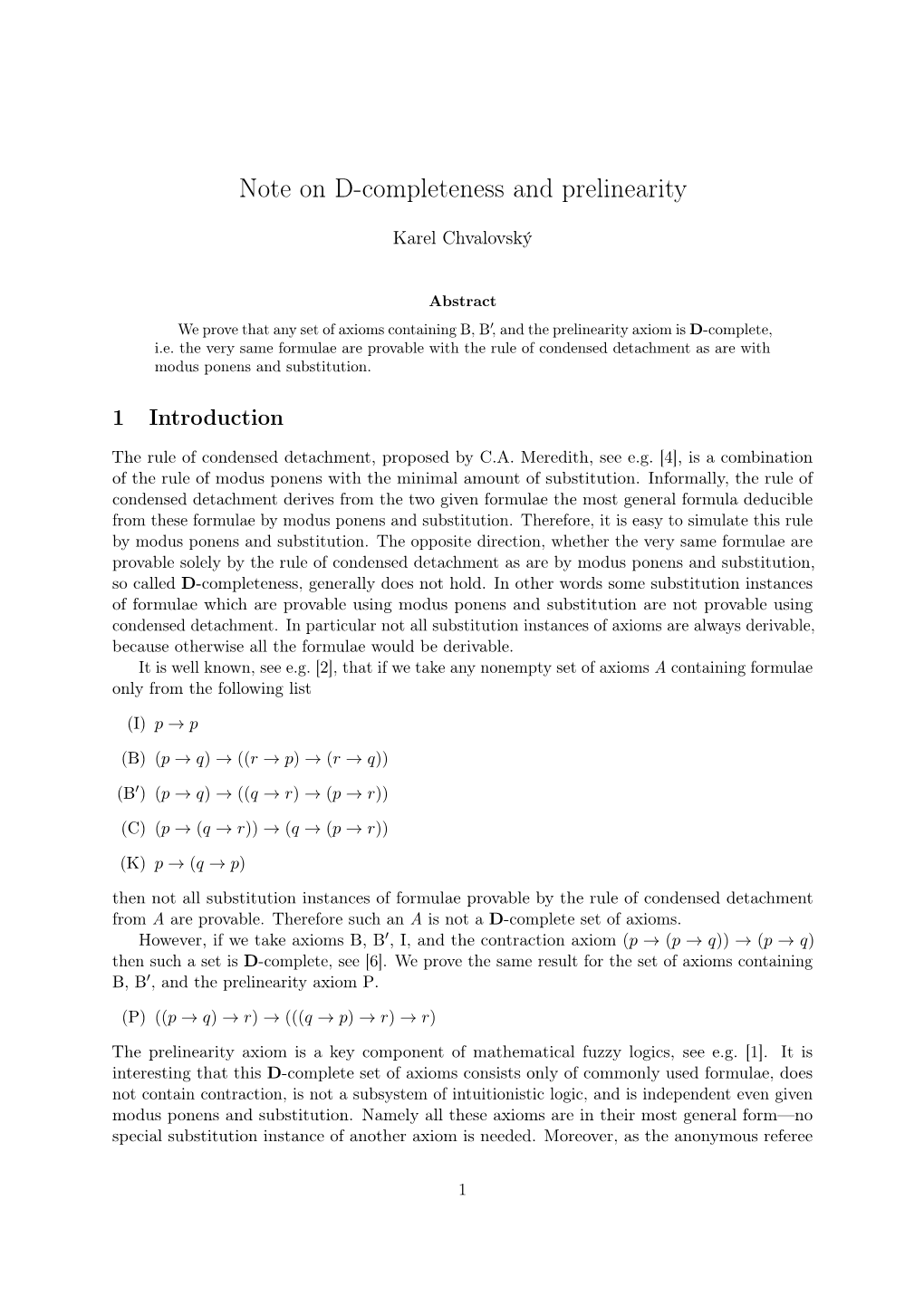 Note on D-Completeness and Prelinearity