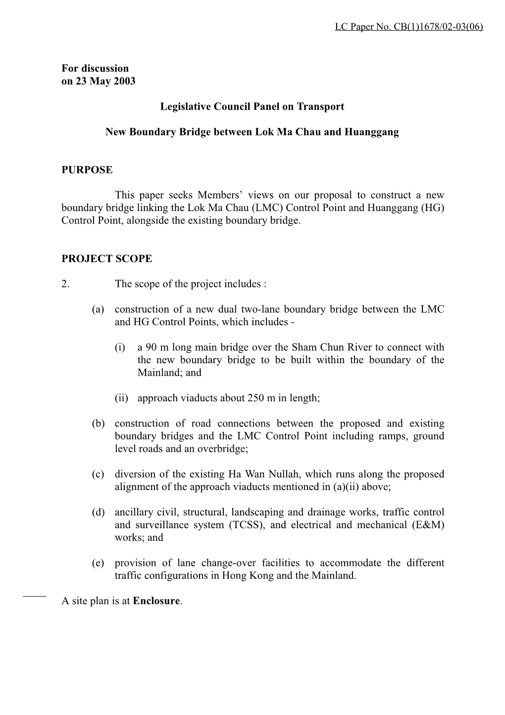 New Boundary Bridge Between Lok Ma Chau and Huanggang