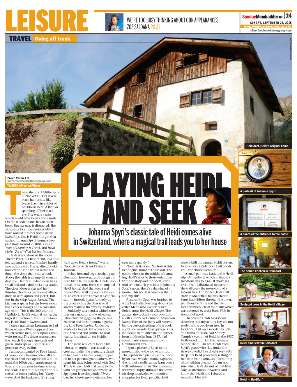 Johanna Spyri's Classic Tale of Heidi Comes Alive in Switzerland, Where a Magical Trail Leads You to Her House