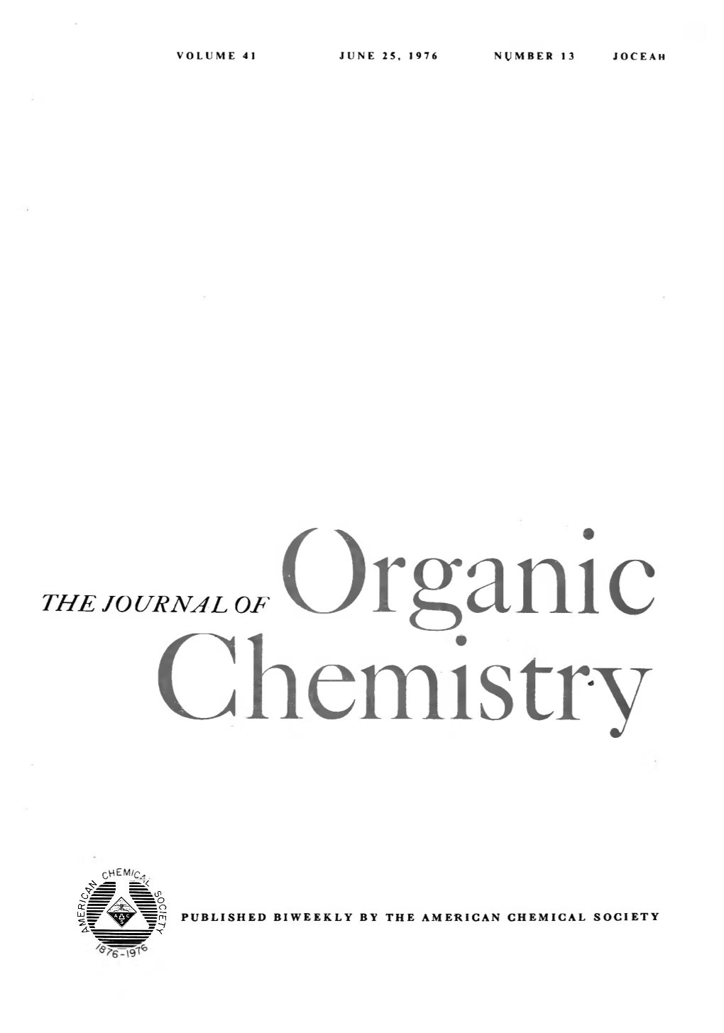 The Journal of Organic Chemistry 1976 Volume.41 No.13