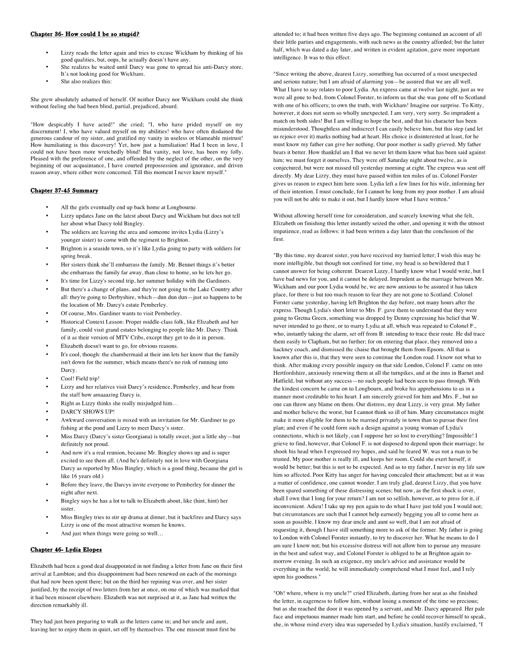 Lizzy Reads the Letter Again and Tries to Excuse Wickham by Thinking of His Good Qualities, But, Oops, He Actually Doesn’T Have Any
