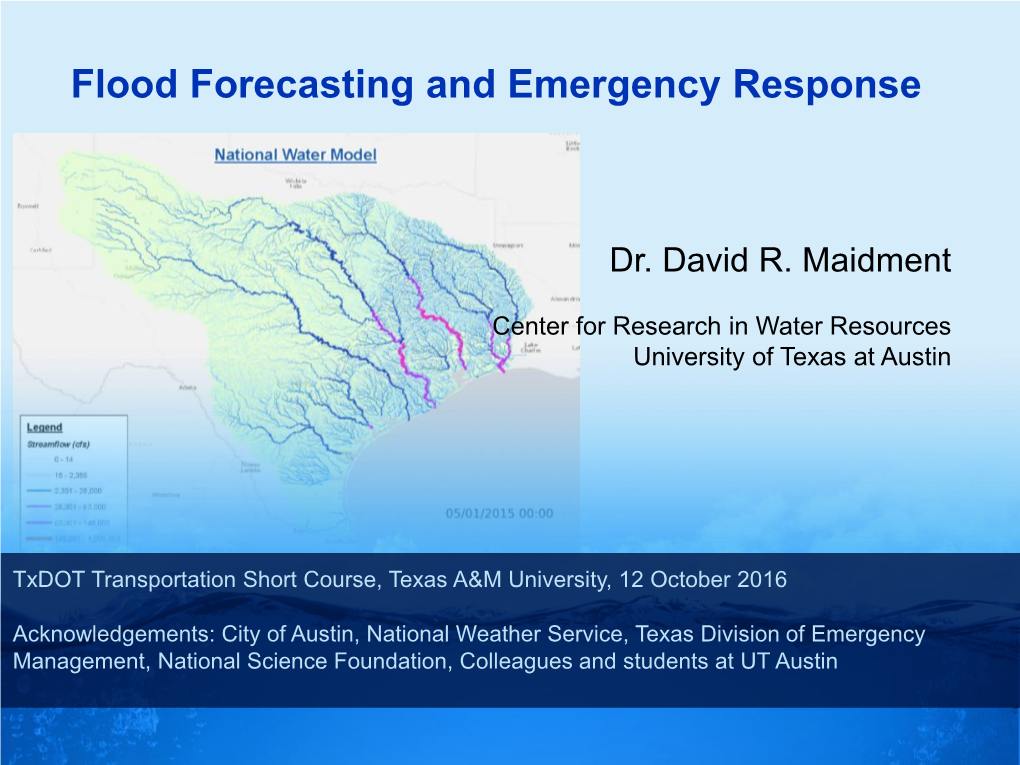 Probability of Flooding on Shoal Ck, Austin, Tx