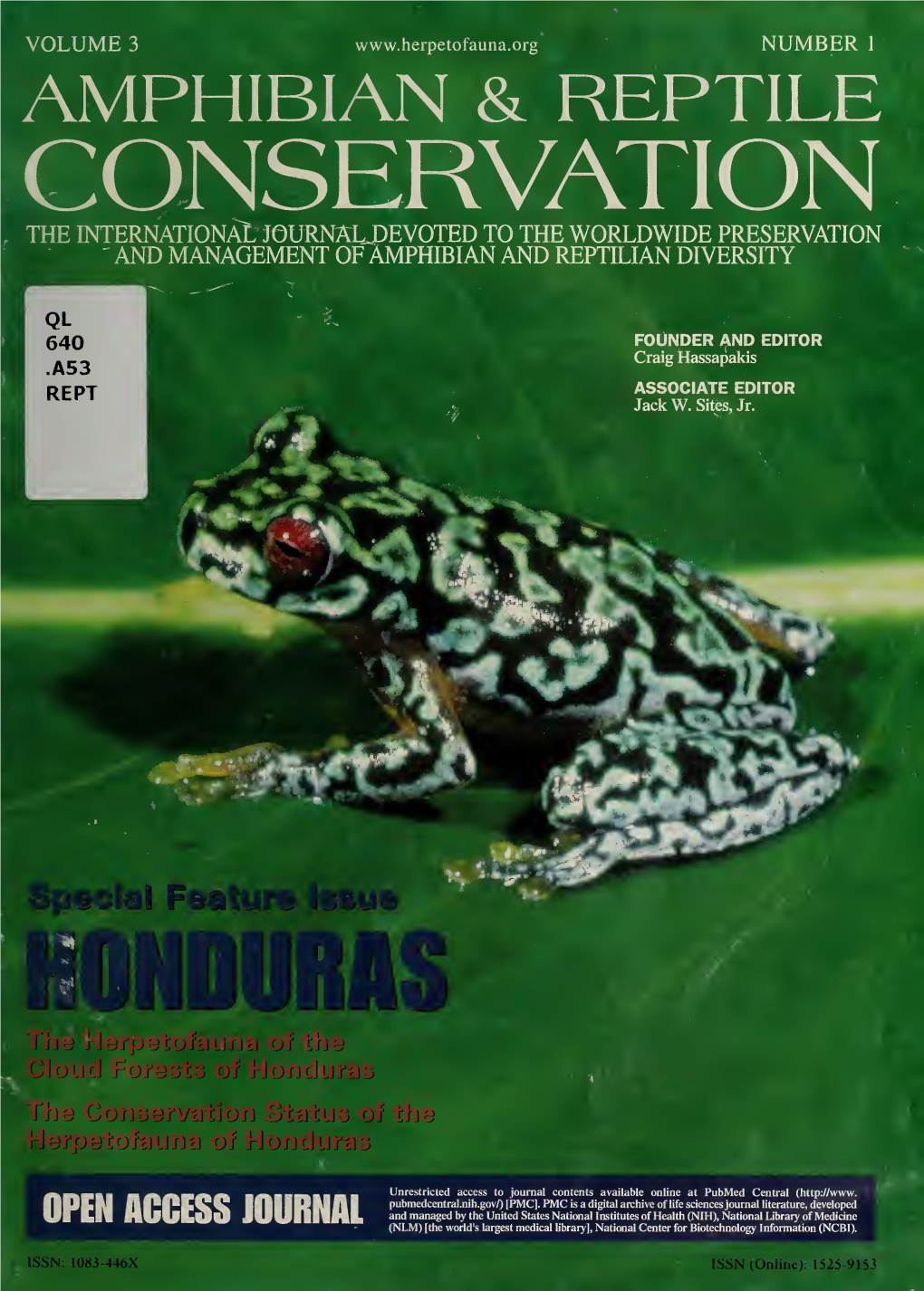 The International Journal Devoted to the Worldwide Preservation and Management of Amphibian and Reptilian Diversity