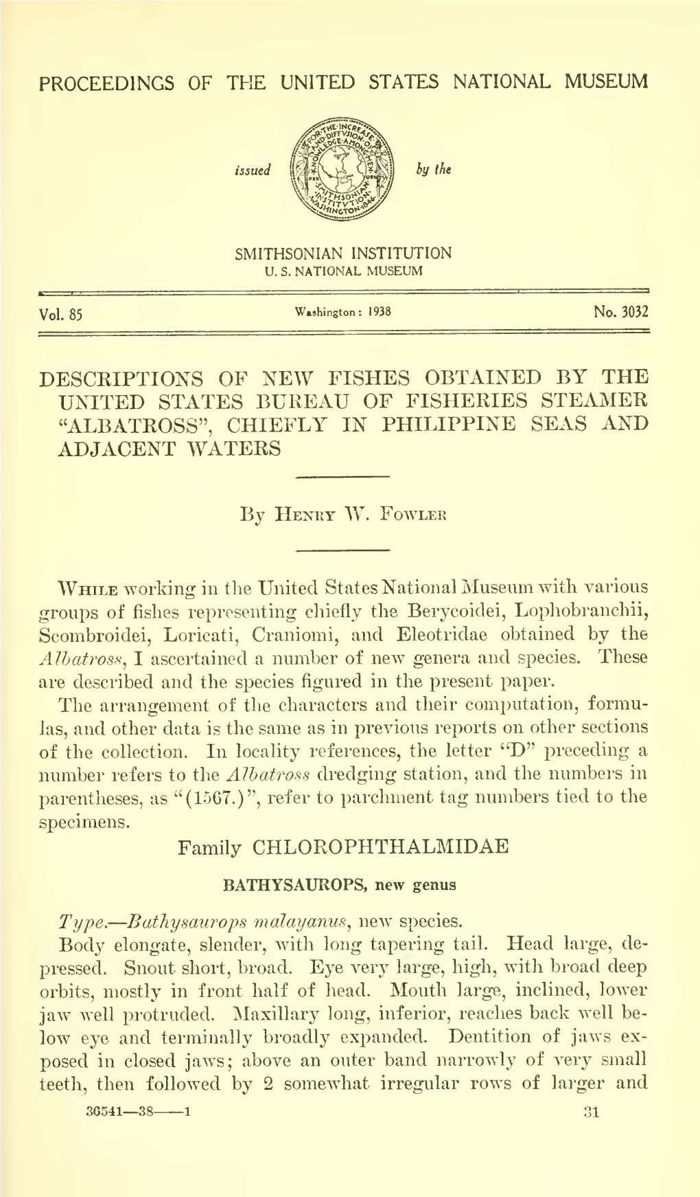 Proceedings of the United States National Museum