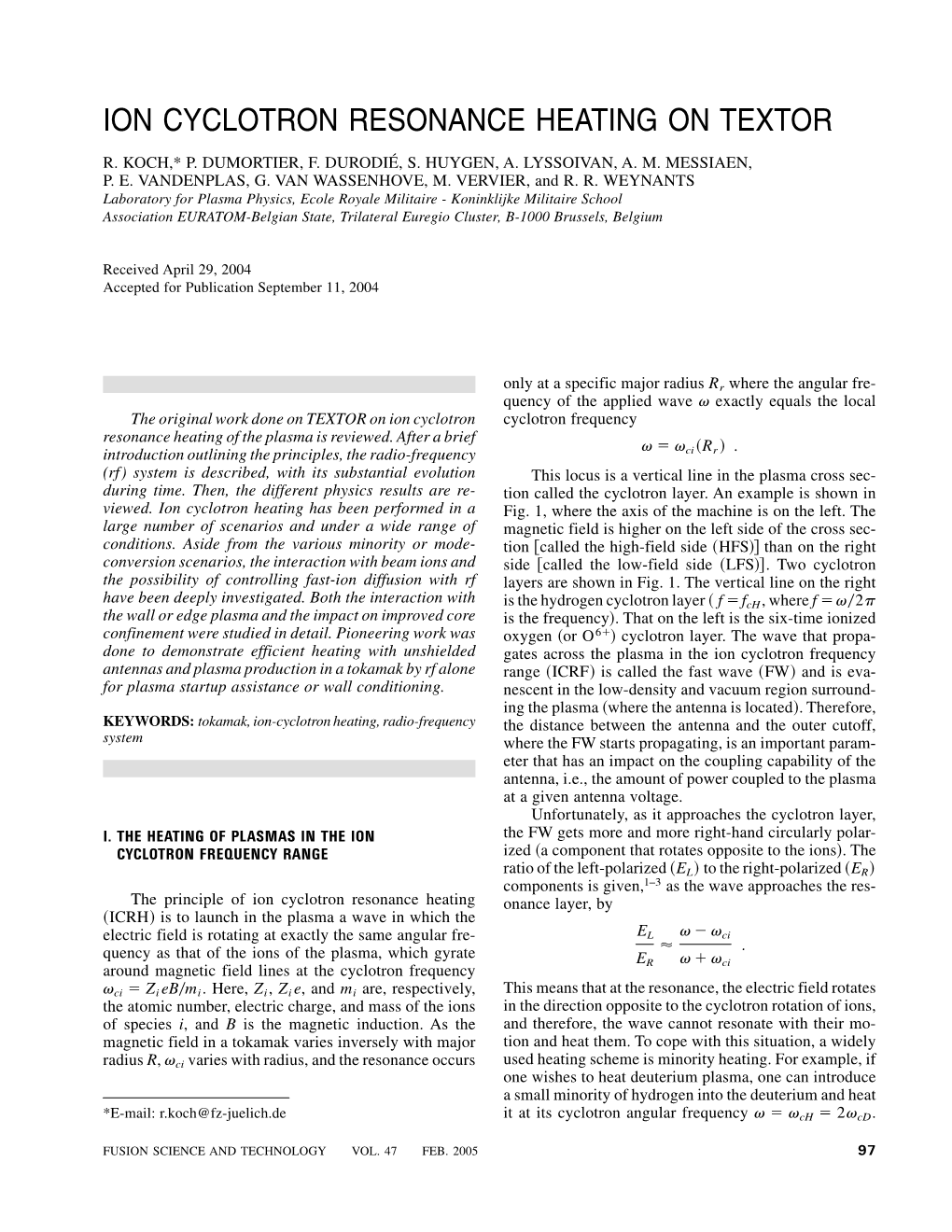 Ion Cyclotron Resonance Heating on Textor