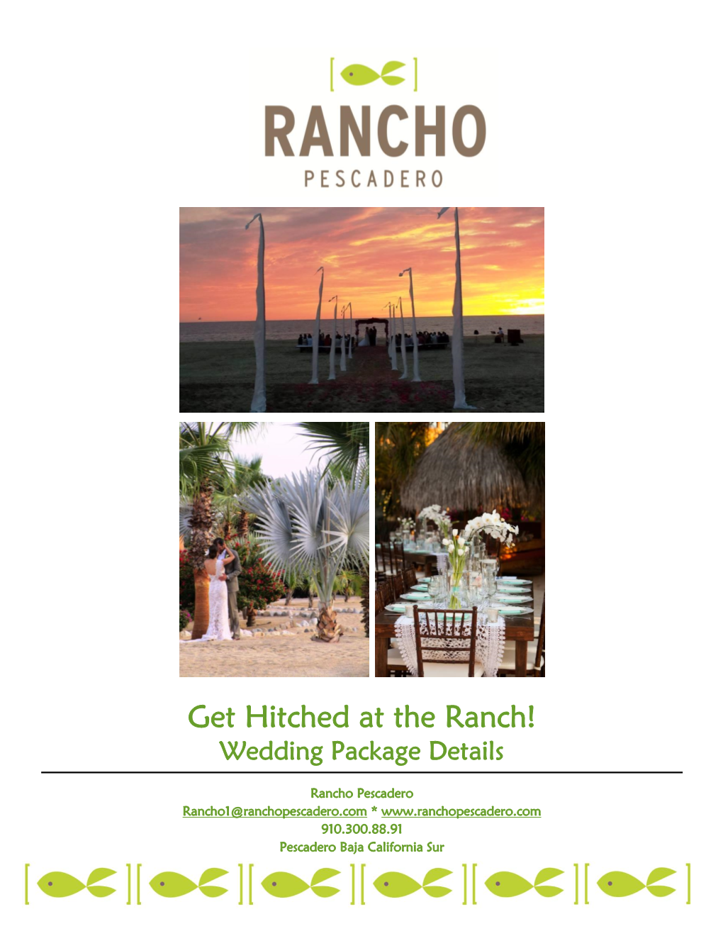 Get Hitched at the Ranch! Wedding Package Details