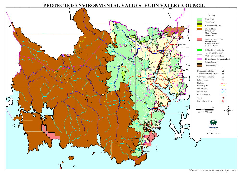Protected Environmental Values -Huon Valley Council