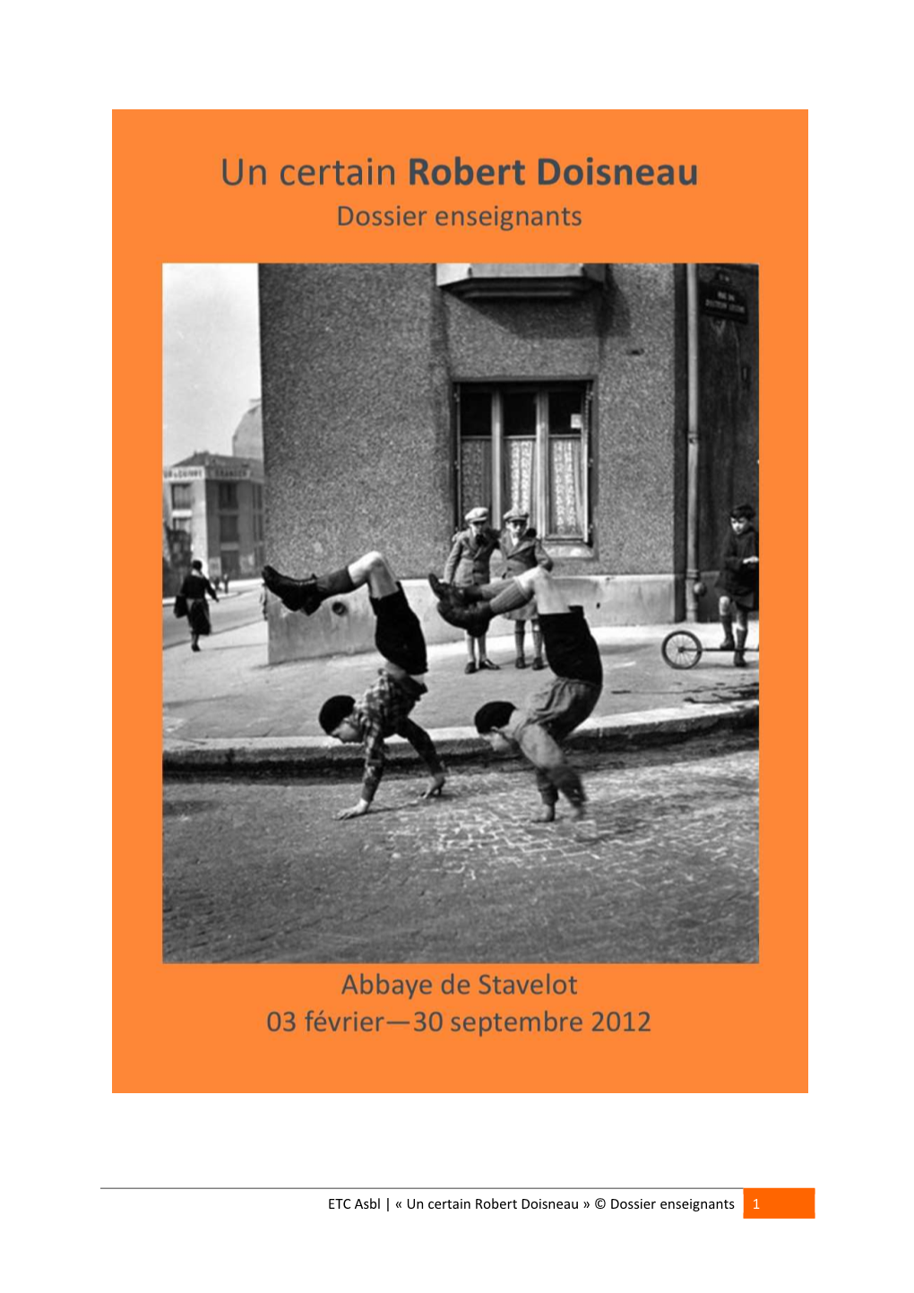 ETC Asbl | « Un Certain Robert Doisneau » © Dossier Enseignants 1