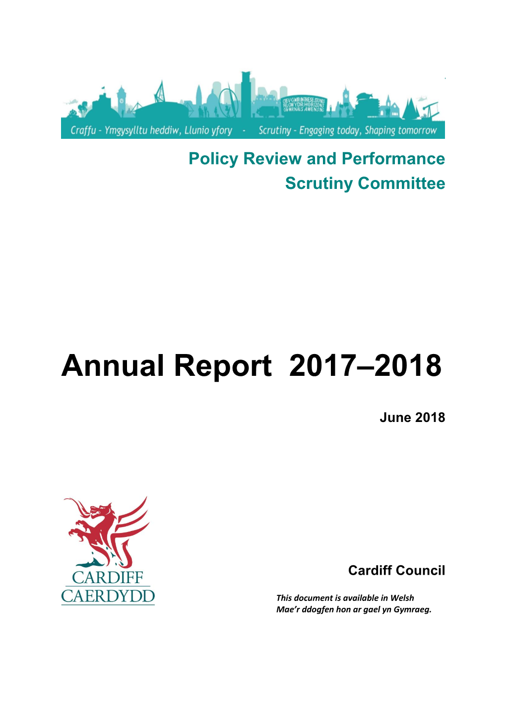 Welcome to the Annual Report of the Policy Review