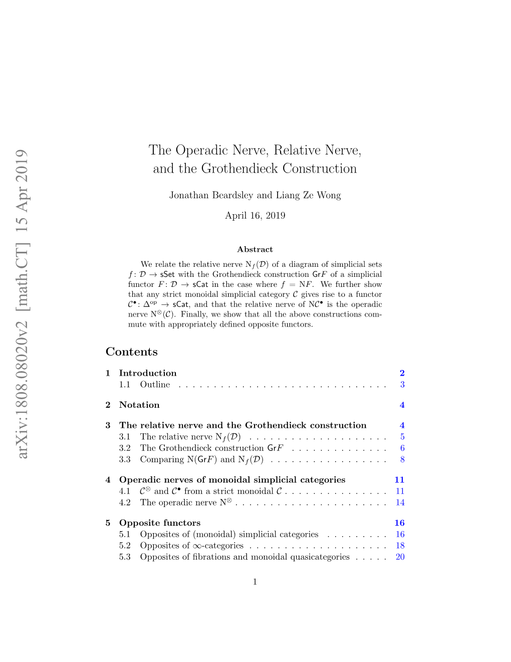 The Operadic Nerve, Relative Nerve, and the Grothendieck Construction