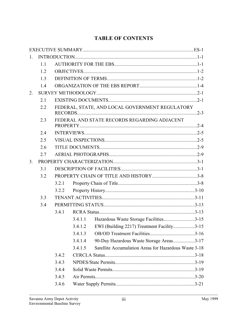 TABLE of CONTENTS (Continued)