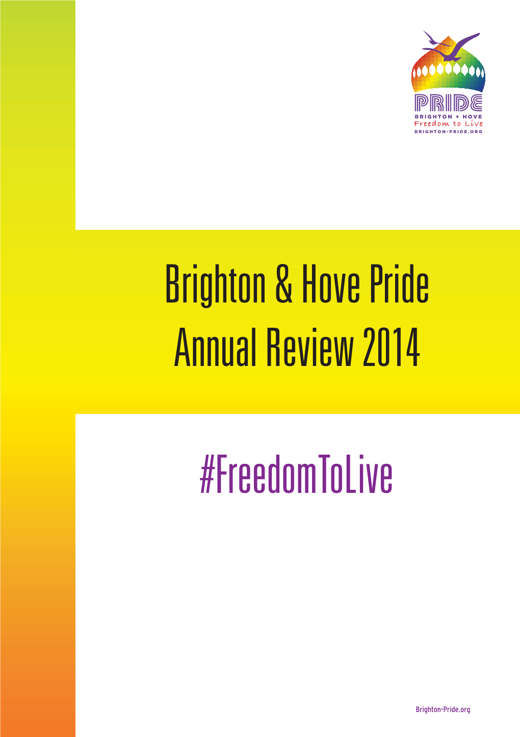 Brighton & Hove Pride Annual Review 2014 #Freedomtolive