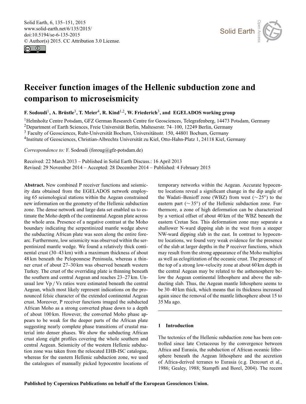 Receiver Function Images of the Hellenic Subduction Zone and Comparison to Microseismicity