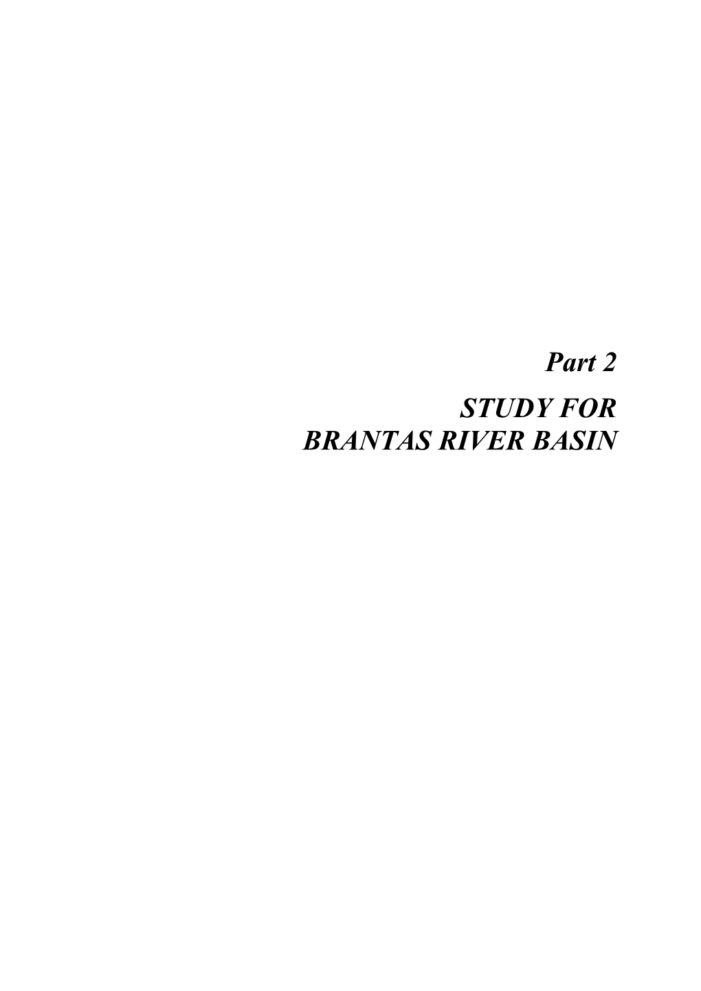 Part 2 STUDY for BRANTAS RIVER BASIN