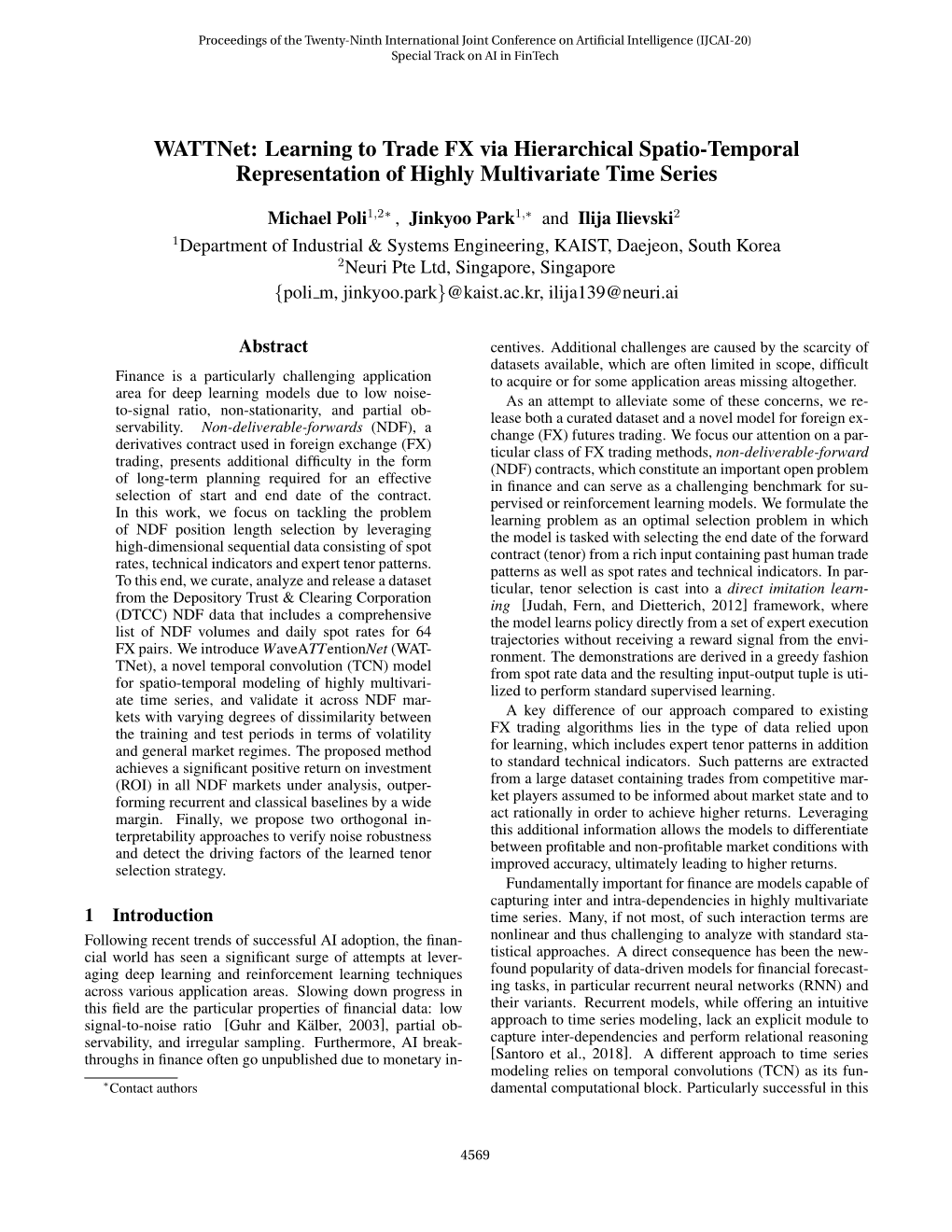 Learning to Trade FX Via Hierarchical Spatio-Temporal Representation of Highly Multivariate Time Series