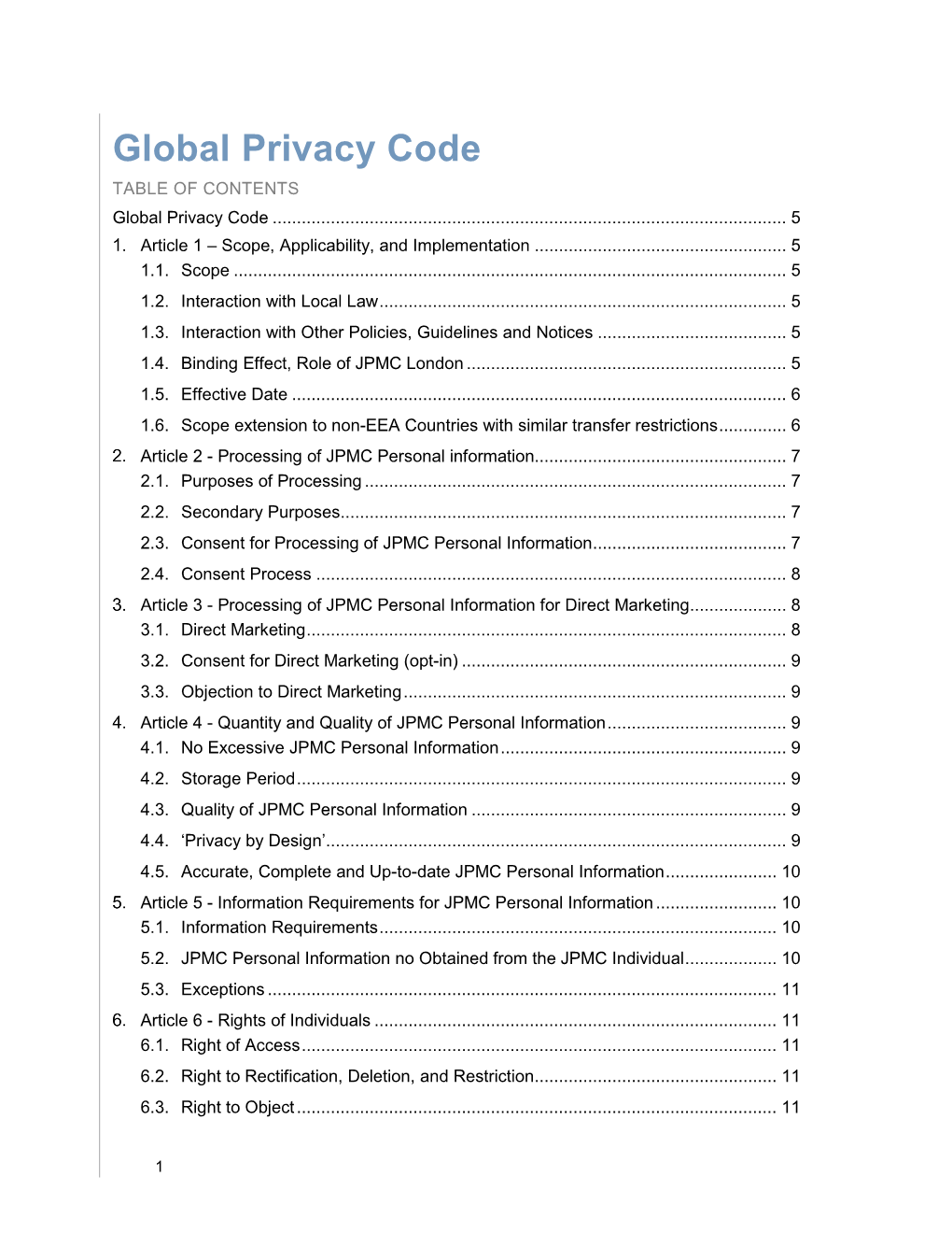 Global Privacy Code (Controller) (PDF)