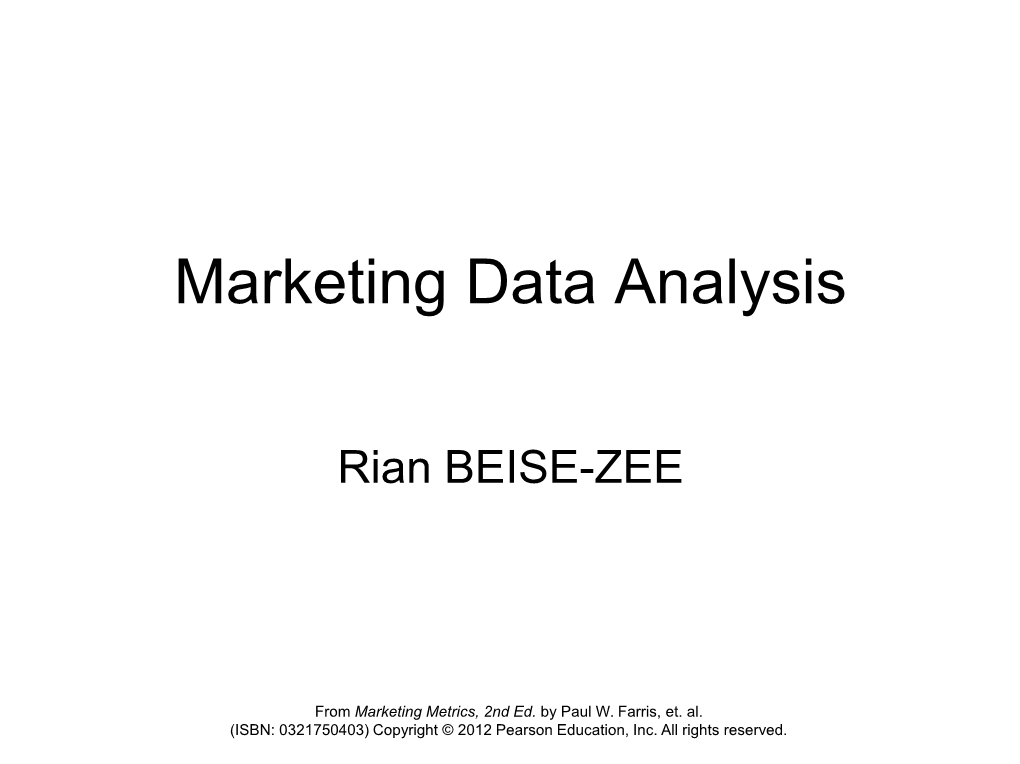 Marketing Data Analysis