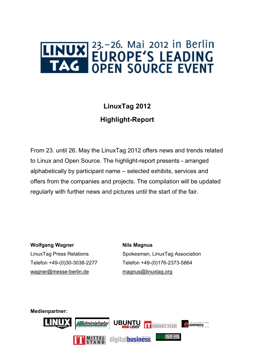 Linuxtag 2012 Highlight-Report